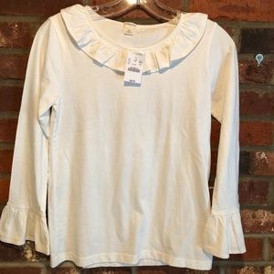 NWT Crewcuts White Shirt w/ Ruffle Collar